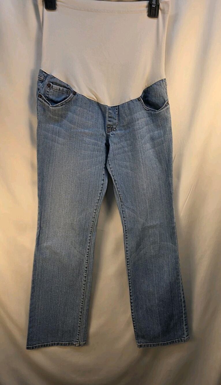 Maternity Jeans Liz Lange Women's Size 2 Target Elastic Comfort Blue Denim